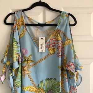 Bold Elements Cold Shoulder Blouse